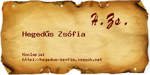 Hegedűs Zsófia névjegykártya
